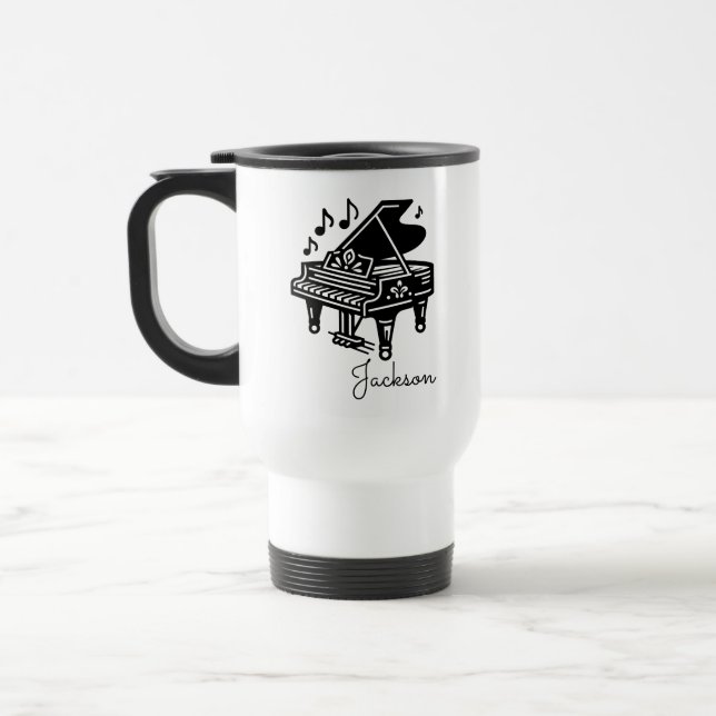 Personalized Grand Piano Mug – Custom Name  (Left)