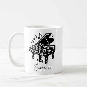 Personalized Grand Piano Mug – Custom Name 