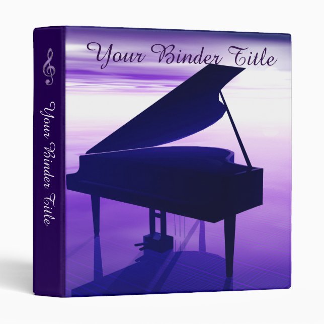 Personalized Grand Piano Music Binder (Front/Spine)