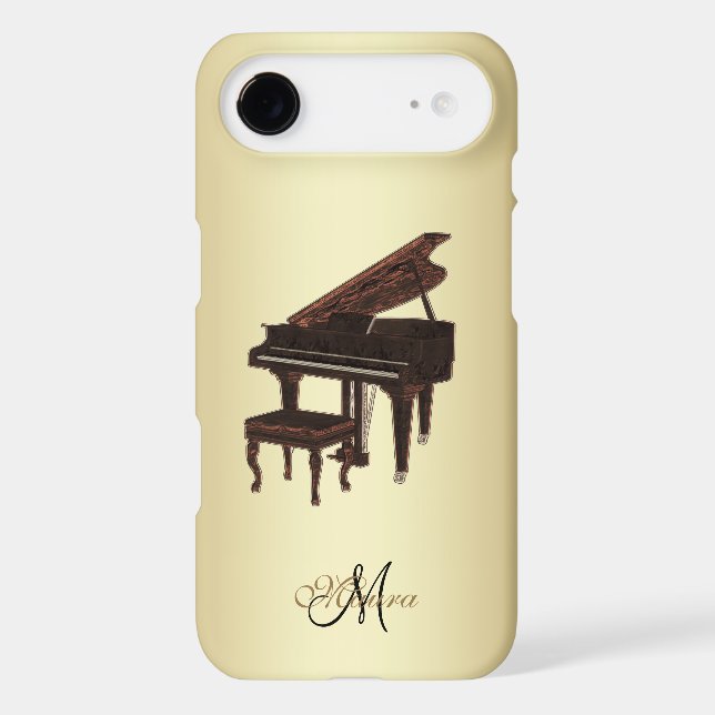 Personalized Grand Piano Music iPhone Case (Back)