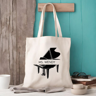 Personalized Grand Piano Tote Bag