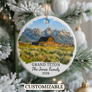 Personalized Grand Teton National Park, Wyoming Ceramic Ornament