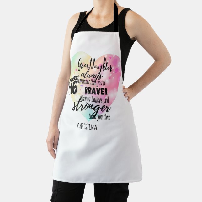 Personalized GRANDAUGHTER Gifts | Cute Quotes Fun  Apron (Insitu)