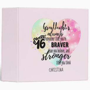 Personalized GRANDAUGHTER Gifts   Cute Quotes Fun  Binder
