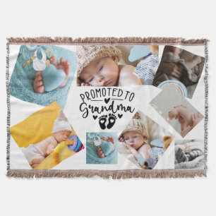 Personalized Grandchild Photo Blanket for Grandma