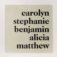 Personalized Grandchildren Names | Cream and Black