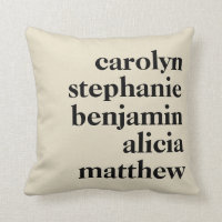 Personalized Grandchildren Names | Cream and Black
