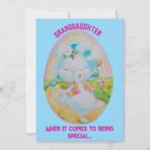 Personalized Granddaughter's Easter Greeting Card 