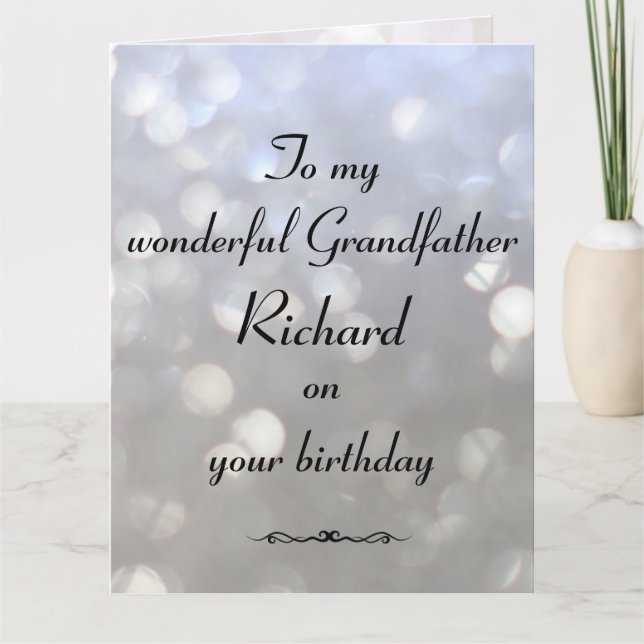 Personalized Grandfather Birthday Card (Front)