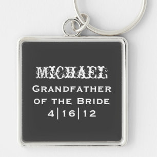Personalized Grandfather of the Bride Keychain