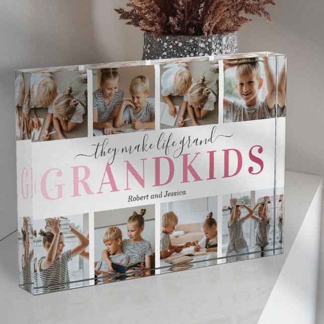 Personalized Grandkids Photo Block (Creator Uploaded)