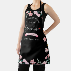  Personalized Grandma Apron With Grandkids' Names