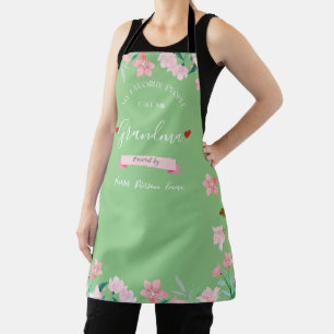 Personalized Grandma Apron With Grandkids' Names