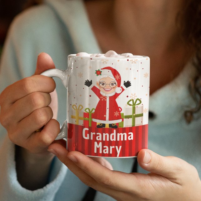 Personalized Grandma Christmas Gift Snowy Holiday Coffee Mug (Creator Uploaded)