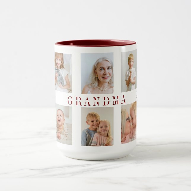Personalized Grandma Combo Mug | Custom Photos (Center)