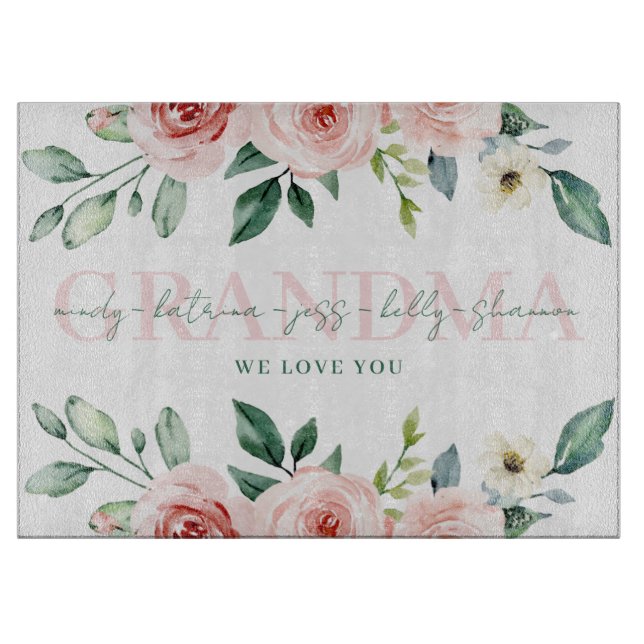 Personalized Grandma Cutting Board (Front)