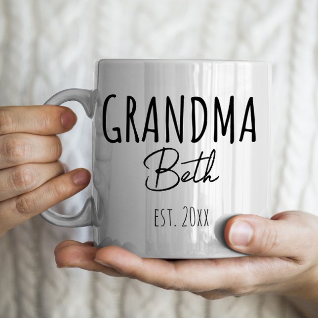 Personalized Grandma & Est. Year Coffee Mug (Creator Uploaded)