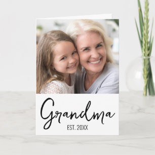 Personalized Grandma Established Grandparents Day Card