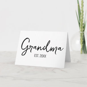 Personalized Grandma Established Grandparents Day Card