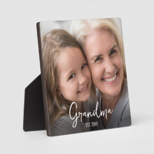 Personalized Grandma Established Year Photo Plaque