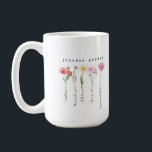Personalized grandma garden birth flowers  coffee mug<br><div class="desc">Personalized grandma garden birth flowers mug  with grandkids name , gift for nana and moms on Valentine's day, mothers day , birthdays and any other special holidays, occassion and events</div>