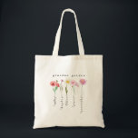 Personalized grandma garden birth flowers  tote bag<br><div class="desc">Personalized grandma garden birth flowers tote bag  with grandkids name , gift for nana and moms on Valentine's day, mothers day , birthdays and any other special holidays, occassion and events</div>