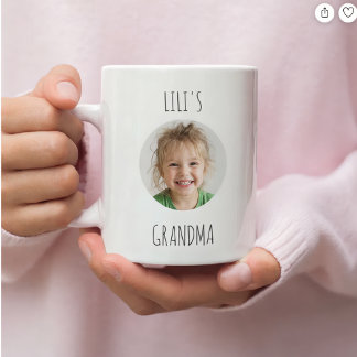 Personalized Grandma Gift | Custom Grandchild Face Coffee Mug