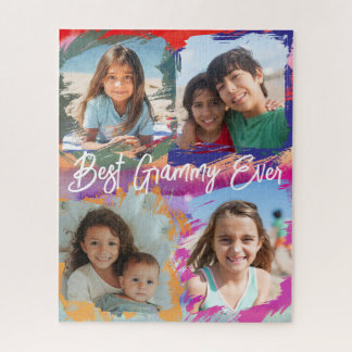 Personalized Grandma Gift Grandkids Fun Photo Jigsaw Puzzle