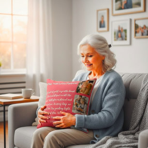 Personalized Grandma Gift - Hug That Lasts Forever Throw Pillow