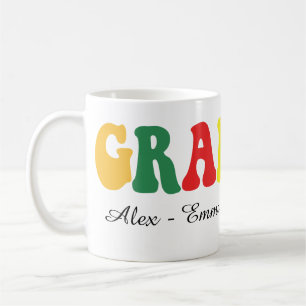 Personalized Grandma Gift with Grandkids’ Names Coffee Mug