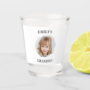 Personalized Grandma Granddaughte Photo Shot Glass