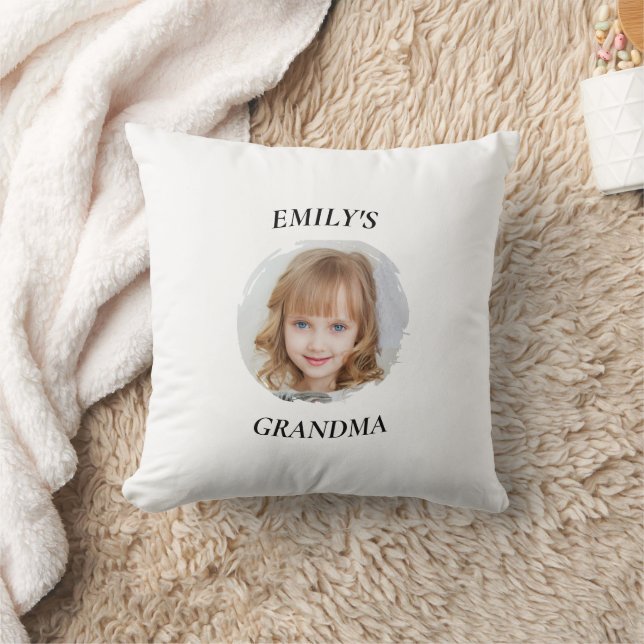 Personalized Grandma Granddaughter Photo Pillow (Blanket)