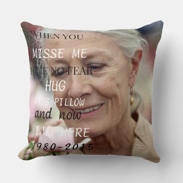 “Personalized Grandma Memorial Pillow (Front)