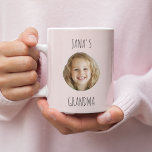 Personalized Grandma Mug with Grandchild's Photo<br><div class="desc">Surprise Grandma with a one-of-a-kind mug she’ll treasure every morning! This soft pastel pink coffee mug features a custom photo of her grandchild and is personalized with the child’s name and “Grandma” title. Whether it’s for Mother’s Day, her birthday, or just because, this heartfelt gift will warm her heart as...</div>