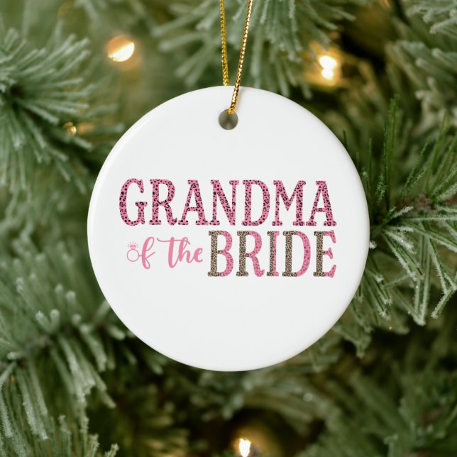 Personalized Grandma of Bride Gift  Ceramic Ornament (Tree)