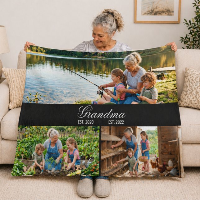 Personalized Grandma Photo Collage Blanket (Personalized Grandma Photo Collage Blanket )