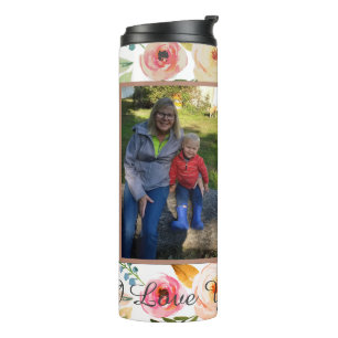 personalized grandma photos thermal tumbler