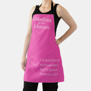 Personalized Grandma Pink Apron