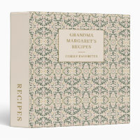 Personalized Grandma Recipe Keepsake Botanical