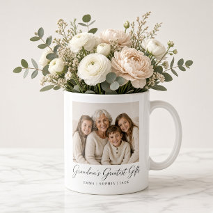 Personalized Grandma’s Greatest Gifts Grandkids Coffee Mug