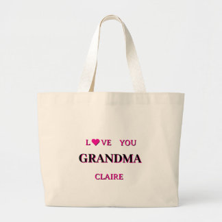 Personalized Grandma Script Large Tote Bag