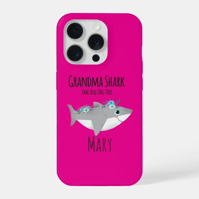 Personalized Grandma Shark Doo Doo Doo iPhone Case (Back)