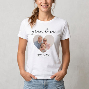 Personalized Grandma Shirt with Photo and Date