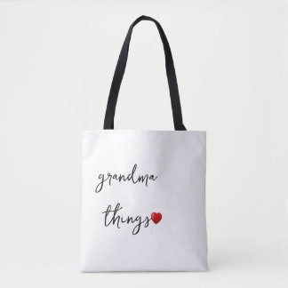 Personalized Grandma Things Bag – Unique Gift for