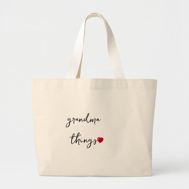 Personalized Grandma Things Bag – Unique Gift for  (Front)