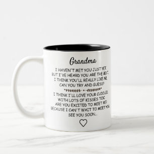 Personalized Grandma To Be from Bump Mothers day Two-Tone Coffee Mug