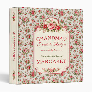 Personalized Grandma's Favourite Recipes Binder