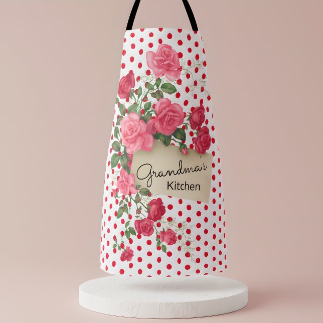 Personalized Grandma's Kitchen Floral Apron (Creator Uploaded)