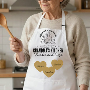 Personalized grandma's kitchen with kids name  apron