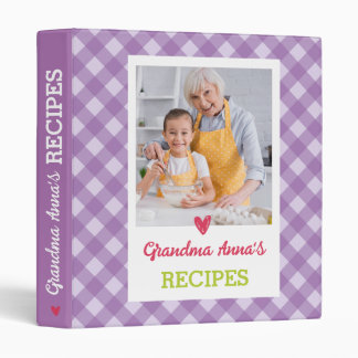 Personalized Grandma's Recipe Binder (Your Photo)